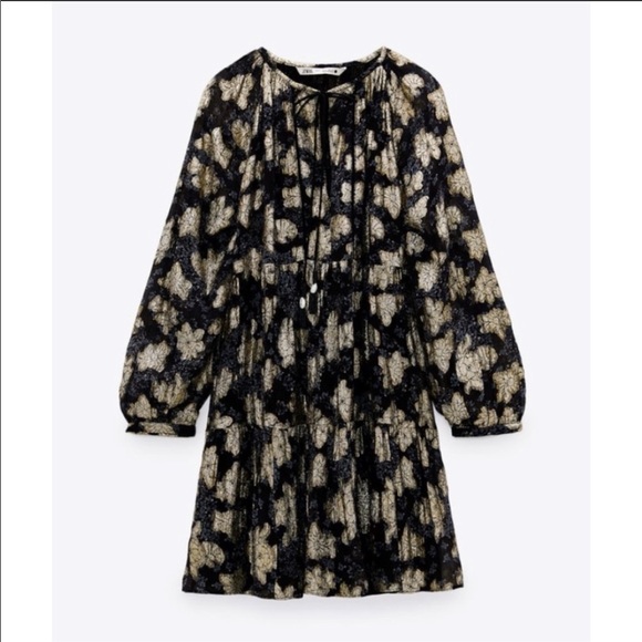 Zara Dresses Zara Voluminous Printed Dress Poshmark